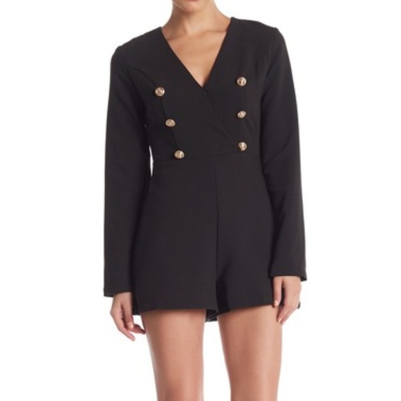 DO+BE Pants - New 📯DO&BE Stunning Military Buttoned Black Romper